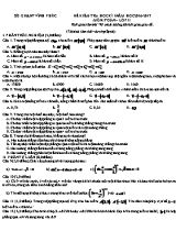 Tổng hợp 10 Đề thi học kỳ 1 Toán lớp 11 (Có đáp án)